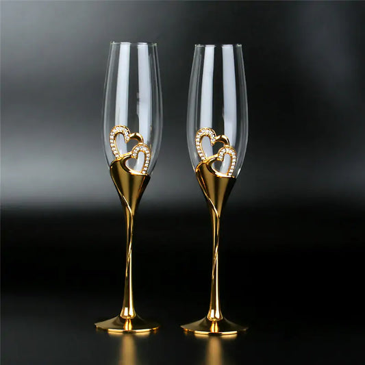 Crystal Wedding Champagne Glasses 200ml